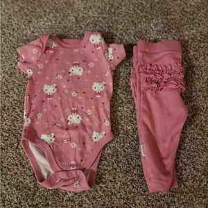 Hello Kitty Pink Baby Outfit